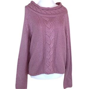 Chunky‎ Scoop-Neck Knit Sweater